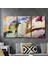 Abstract Oil Paint Patterns - Trio Dekorasyon Cam Duvar Tablosu 3