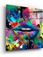 Abstract Lips Dekorasyon Cam Duvar Tablosu 1