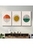 Abstract Sun - Trio Dekorasyon Cam Duvar Tablosu 2