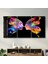Butterfly Abstract Faces - Trio Dekorasyon Cam Duvar Tablosu 2