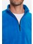 Unisex Standart Fit Anti-pilling Tüylenme Yapmayan Soğuk Geçirmez Sax Mavi Dik Bato Yaka Polar Sweatshirt 6