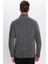 Erkek Standart Fit Rahat Kesim Tüylenme Yapmayan Soğuk Geçirmez Antrasit Dik Yaka Polar Sweatshirt 5
