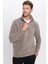Erkek Standart Fit Rahat Kesim Tüylenme Yapmayan Soğuk Geçirmez Gri Dik Yaka Polar Sweatshirt 3