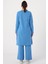 Saks-Yanları Yırtmaçlı Pantolonlu Takım 4