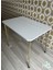 Gold Metal Ayaklı 70 x 110 Parlak Beyaz Mutfak Masası -Balkon-Çalışma Masası 5
