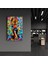 Abstract Colorful Tiger Dekorasyon Cam Duvar Tablosu 5