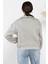 Dik Yaka Yarım Fermuarlı Şardonlu Kadın Sweatshirt 3