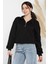 Dik Yaka Yarım Fermuarlı Şardonlu Kadın Sweatshirt 1
