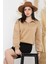 Dik Yaka Yarım Fermuarlı Şardonlu Kadın Sweatshirt 1