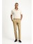 Slim Fit Dar Kesim Desenli Likralı Kanvas / Chino Pantolon 1