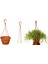 Askılı Çiçek Saksısı 20 Adet 18 cm - Makrome Saksı (Kiremit Renk) 1