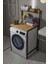 Ludlow Sepetli Metal Çamaşır Makinesi Üstü Düzenleyici Banyo Rafı Banyo Organizer LU08-SM 2