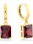 Garnet Zirconia Taşlı Büyük Baget Kesim Küpe 1