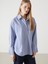 Lcw Vision Çizgili Oversize Poplin Kadın Gömlek 1