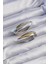 Pirinç Gold Gümüş Renkli Uzun Kıvrımlı Küpe - TJ-BKP9226 3