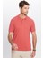 Erkek Slim Fit Dar Kesim Pamuklu Yumuşak Dokulu Serin Tutan Kumaş Düz Kiremit Renk Polo Yaka T-Shirt 2