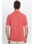 Erkek Slim Fit Dar Kesim Pamuklu Yumuşak Dokulu Serin Tutan Kumaş Düz Kiremit Renk Polo Yaka T-Shirt 5