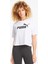 Kadın Cropped Logo Tee Beyaz Kısa Kol T-Shirt - 68497202 1