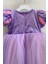 Rapunzel Kız Çocuk Kostüm Kadife Kollu Lila Hotcouture 3
