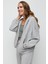 Yumuşak Dokulu Kapüşonlu Crop Sweatshirt 3