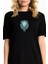 Benekli Kuzu Siyah Kısa Kollu Penye T-Shirt Elbise 2