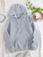 Unisex Gri Kapüşonlu Kanguru Cepli Sweatshirt 1