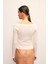 Kalp Yaka Triko Bluz - Ekru 5
