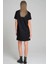 Kanatlı Hançer Siyah Kısa Kollu Penye T-Shirt Elbise 2