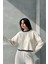 Krem Fitilli Uzun Kollu Crop Pantolon Takım 2