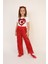 Kız Çocuk Ay Yıldız Pul Payet Tişört Kırmızı Pul Pantolon Takım 23 Nisan 29 Ekim Gösteri Kıyafeti 1