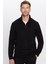 Slim Fit Dar Kesim Dik Yaka Fermuarlı Erkek Kazak 2