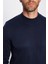 Erkek Slim Fit Dar Kesim Yumuşak Dokulu Tüylenmeyen Lacivert Yarım Balıkçı Yaka Triko Kazak 4