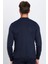 Erkek Slim Fit Dar Kesim Yumuşak Dokulu Tüylenmeyen Lacivert Yarım Balıkçı Yaka Triko Kazak 5