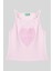 4-14 Yaş Benetton Kalp Baskılı Kız Çocuk Atlet Pembe 1