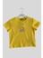 4-14 Yaş Benetton Sim Baskı Kız Çocuk Tişört Sarı 1