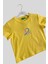4-14 Yaş Benetton Sim Baskı Kız Çocuk Tişört Sarı 2