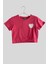 4-14 Yaş Benetton Kalp Baskı Kız Çocuk T-Shirt Fuşya 1