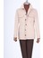 Italyan Stil Slim Fit Spor Tek Ceket Erkek Vizon T13476 4