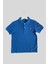 6-14 Yaş Benetton Erkek Çocuk Mavi Logolu Pike Polo T-Shirt 1