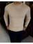 Italyan Stil Slim Fit Erkek Bisiklet Yaka Triko Kazak Camel T13133 1