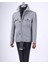 Italyan Stil Slim Fit Mevsimlik Kaşe Erkek Mont Gri T13521 1