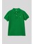 6-14 Yaş Benetton Erkek Çocuk Yeşil Logolu Pike Polo T-Shirt 1