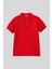 6-14 Yaş Benetton Erkek Çocuk Kırmızı Logolu Pike Polo T-Shirt 1