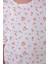 %100 Pamuk Interlok Kumaş Çiçek Desenli Kısa Kollu Kız Çocuk Pijama Takımı (3,4,5,6,7,8 Yaş) 4