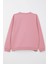 Kız Çocuk Sweatshirt Yazı Baskılı Kenarları Fermuar Detaylı 9-14 Yaş, Gülkurusu 2