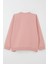 Kız Çocuk Sweatshirt Yazı Baskılı Kenarları Fermuar Detaylı 9-14 Yaş, Gülkurusu 2