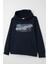 Erkek Çocuk Sweatshirt Yazı Baskılı Kanguru Cepli Kapüşonlu 8-14 Yaş, Lacivert 3