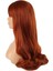 Kahküllü Uzun Dalgalı Fiber Sentetik Peruk - Bakır 3