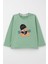Erkek Bebek Uzun Kollu Tişört Havalı Ayıcık Nakışlı 9 Ay-3 Yaş, Mint Yeşili 1