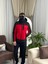 Erkek Siyah Kırmızı Softshell Outdoor Su İtici Rüzgar Geçirmez Mont 10